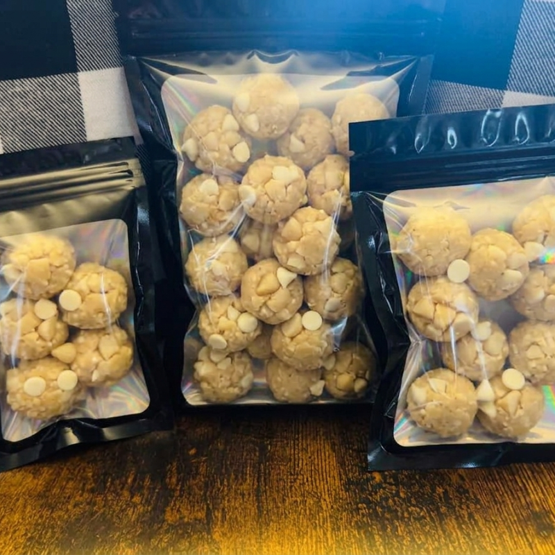 Photo of Sourdough Macadamia Nut & White Chocolate Chip Cookie Dough Balls