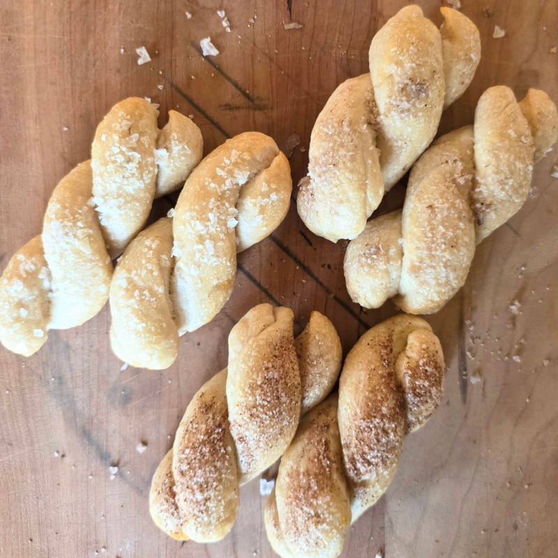 Sourdough Pretzel Twists - Flavor Trio