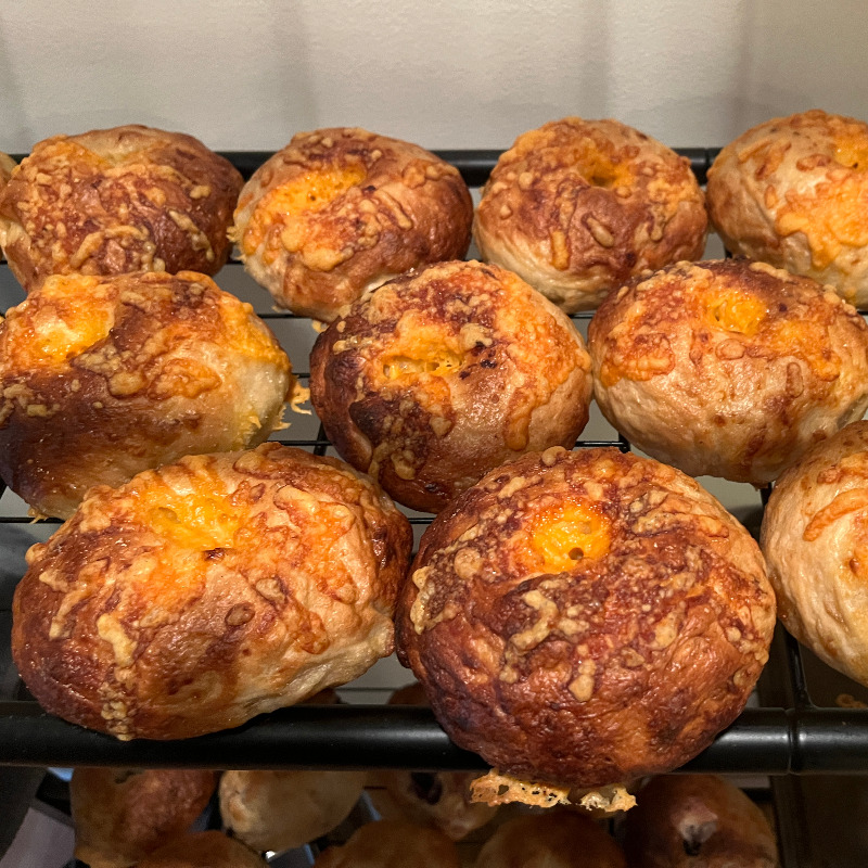 Photo of Sourdough Bagels - Cheddar - pack of 6