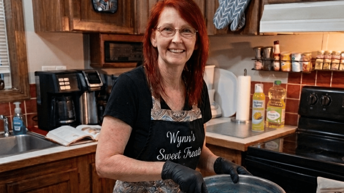 Hard at work in the kitchen. 
