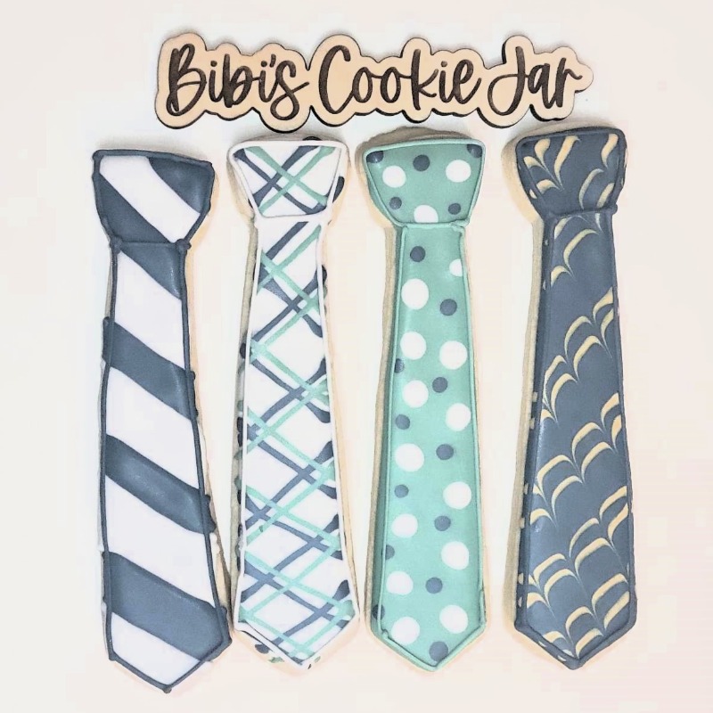 Father’s Day Skinny Tie Decorated Sugar Cookie Set