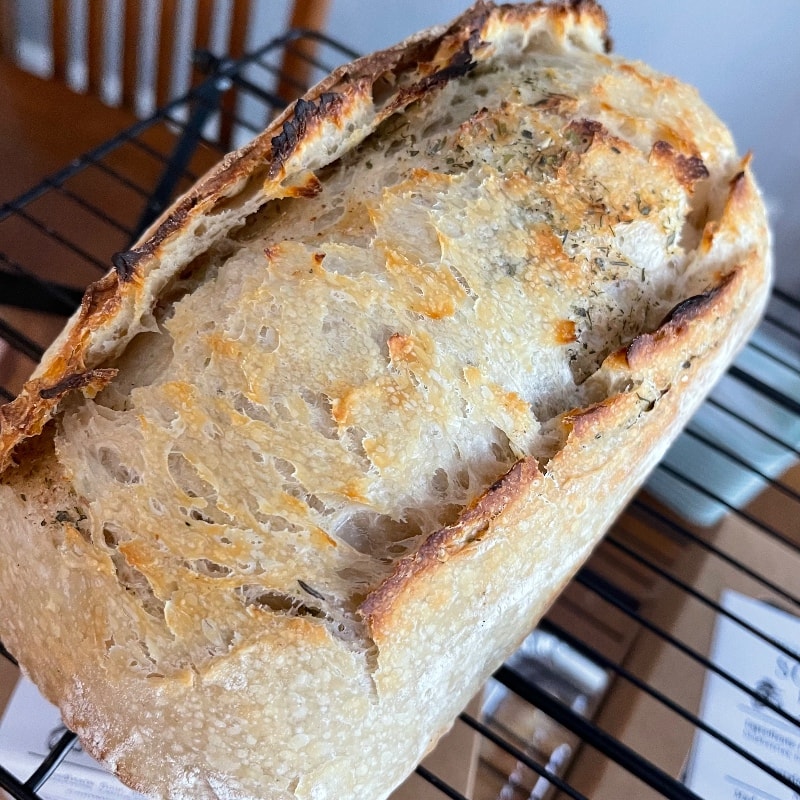 Photo of Garlic Herb Sourdough Loaf