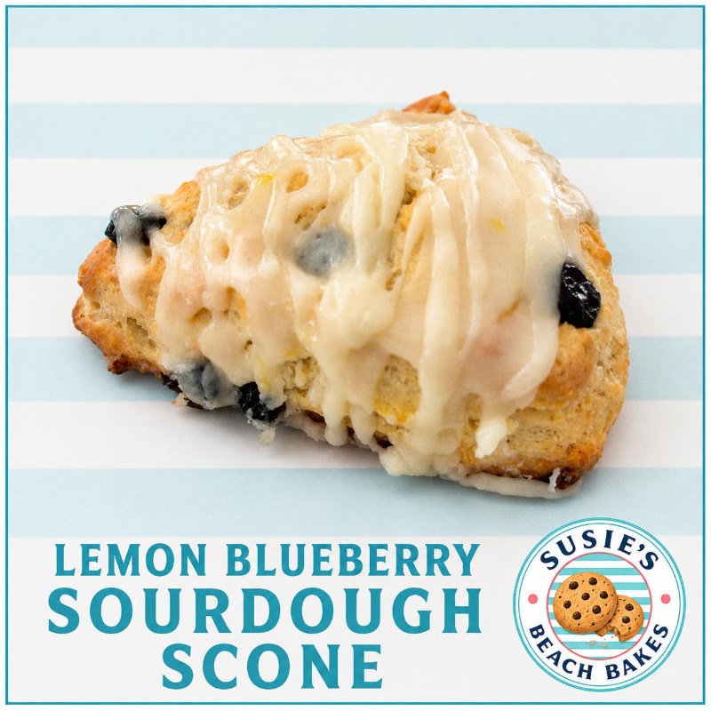 Lemon Blueberry Sourdough Scone