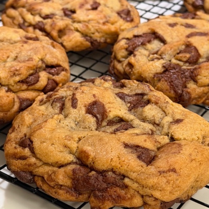 Photo of Organic Browned-Butter Chocolate Chip Sourdough Cookies - Large 3.5oz