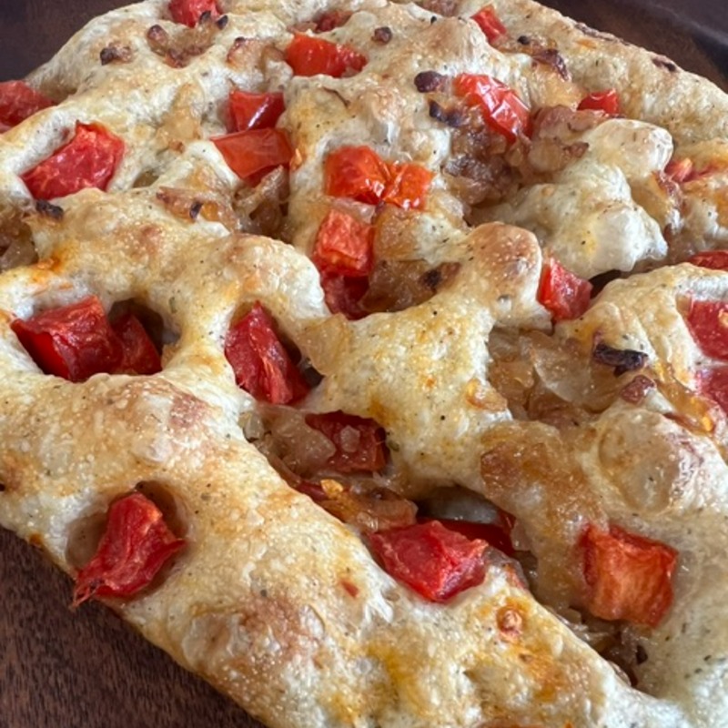 Tomato Onion Focaccia