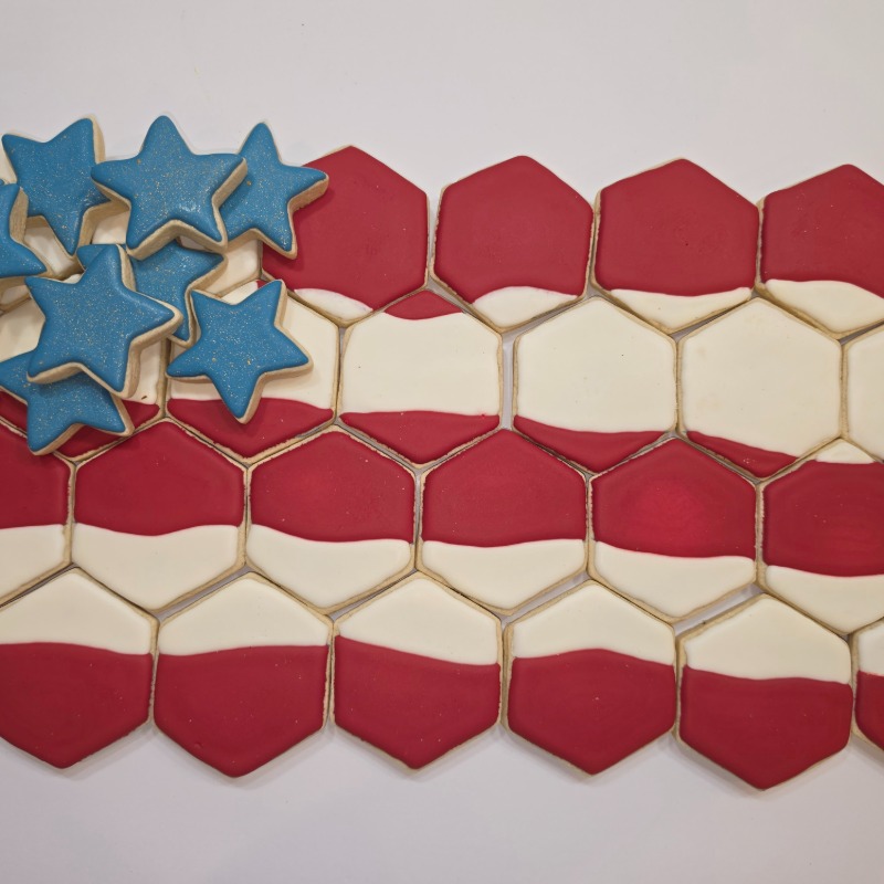 4th of July Cookie Platter - Flag