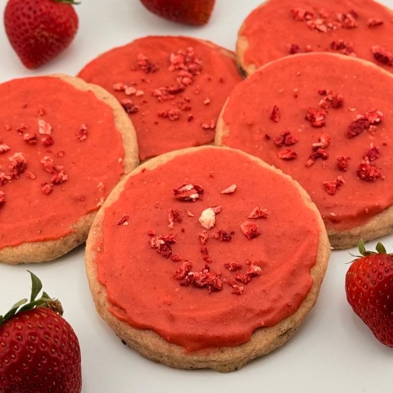 Strawberry Shortbread Cookies