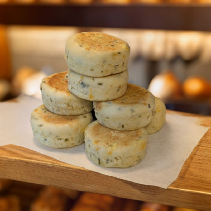 Jalapeno Cheddar Sourdough English Muffs