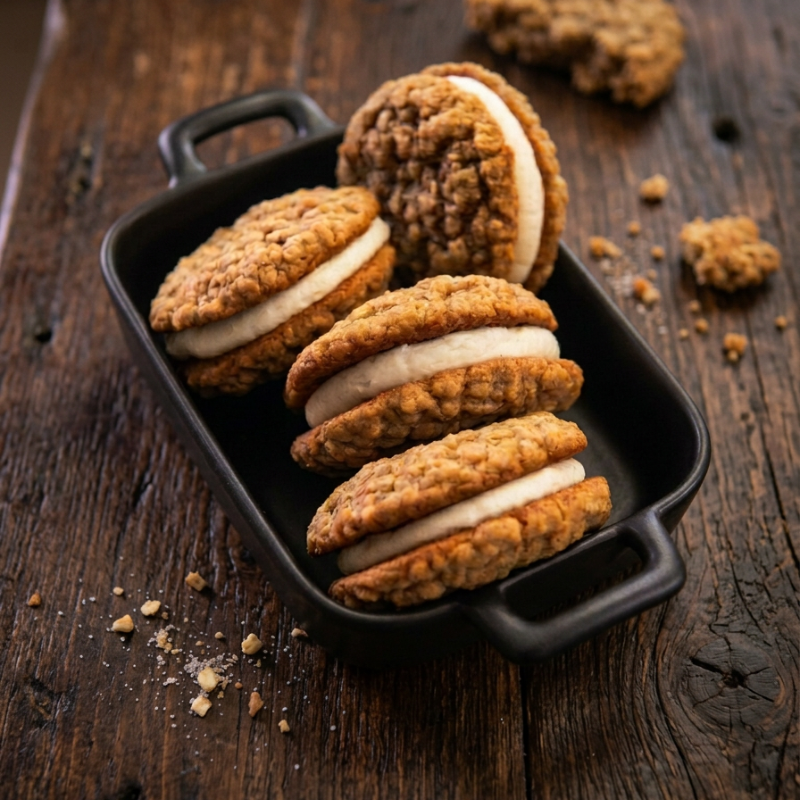 Photo of Sourdough Oatmeal Cream Cheese Filled Cookies