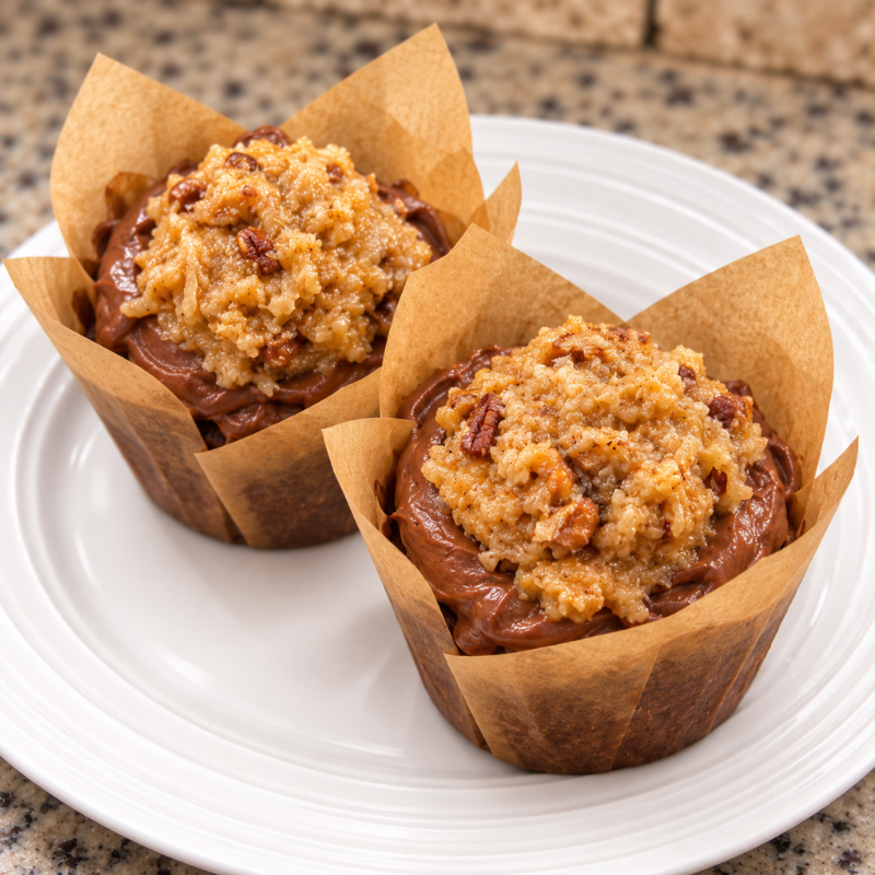 German Chocolate Cupcakes