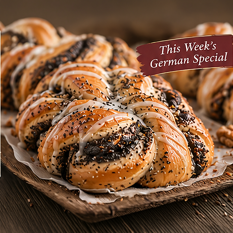 Mohn Knoten - German poppyseed Pastry