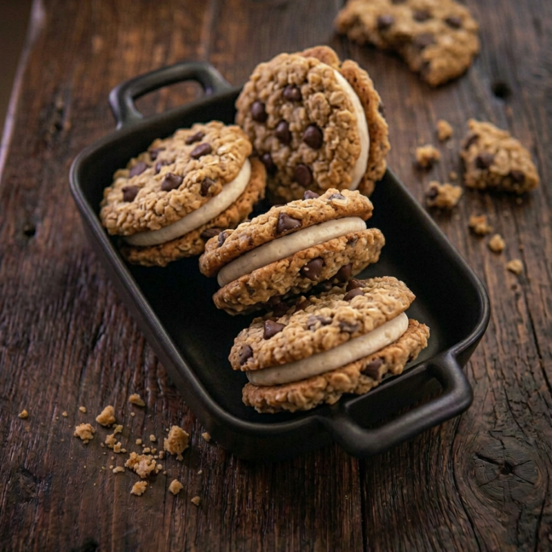 Photo of Sourdough Oatmeal Chocolate Chip Cream Cheese Filled Cookies