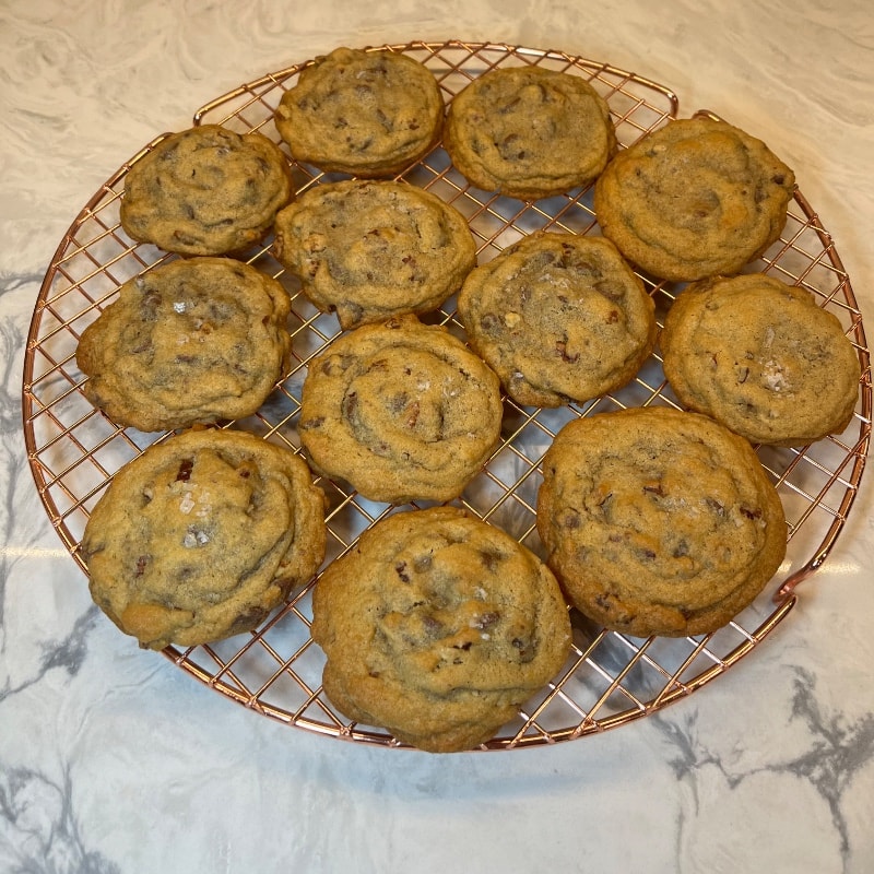 Milk Chocolate Chip, Walnut Cookies 