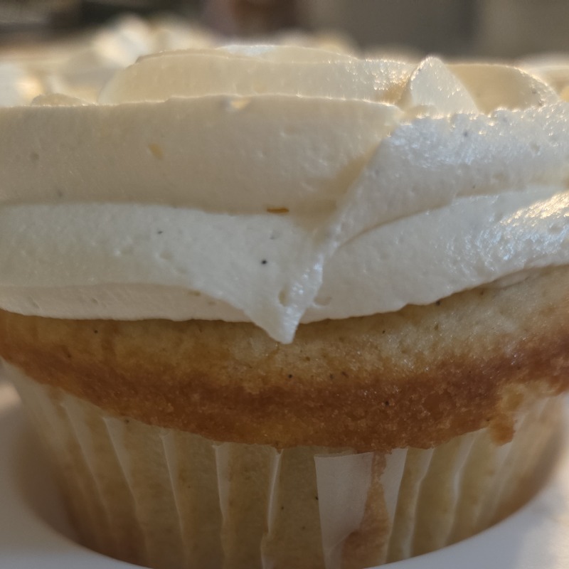 Photo of Blackberry Spoon Vanilla Almond Cupcakes