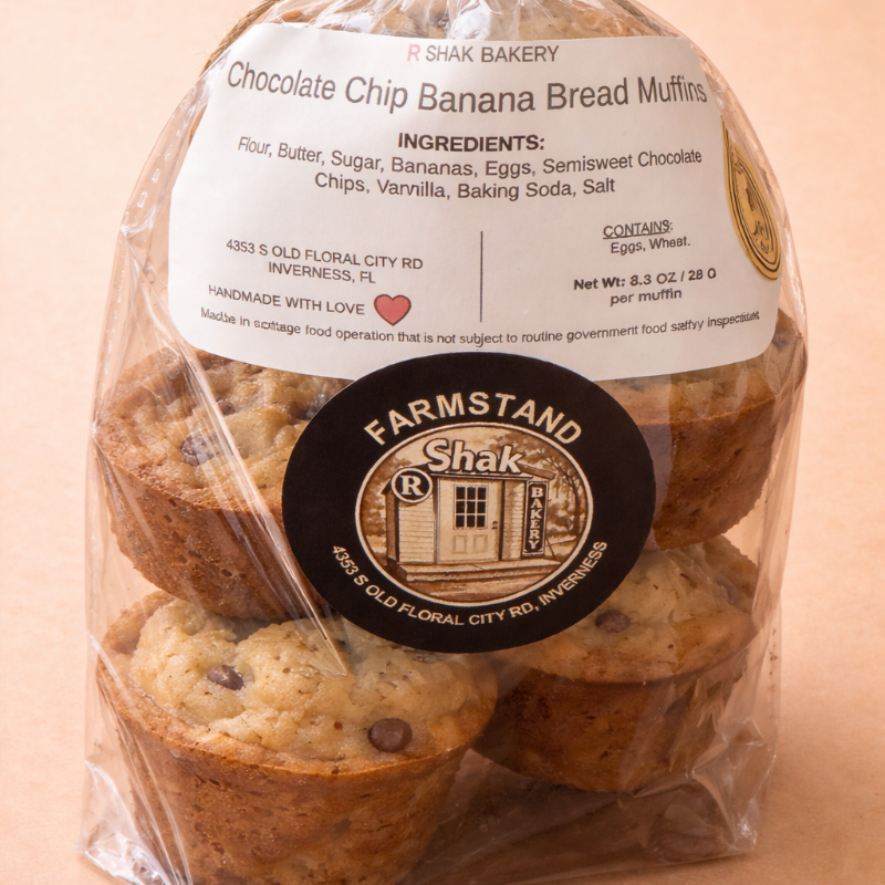 Photo of Chocolate Chip Banana Muffins – 6 Pack