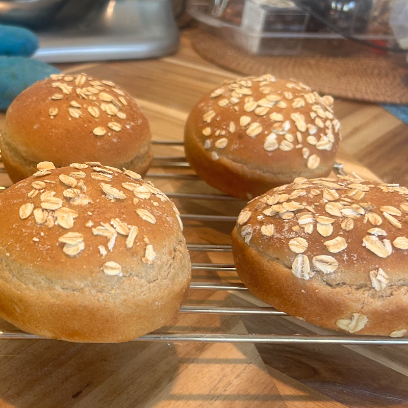 Photo of 8 Whole Wheat Molasses Hamburger Buns