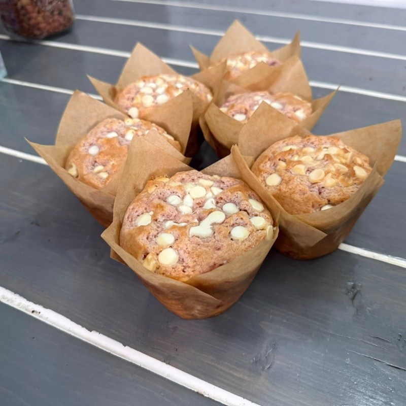 Photo of Strawberry White Chocolate Muffins