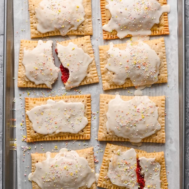 Sourdough strawberry poptarts