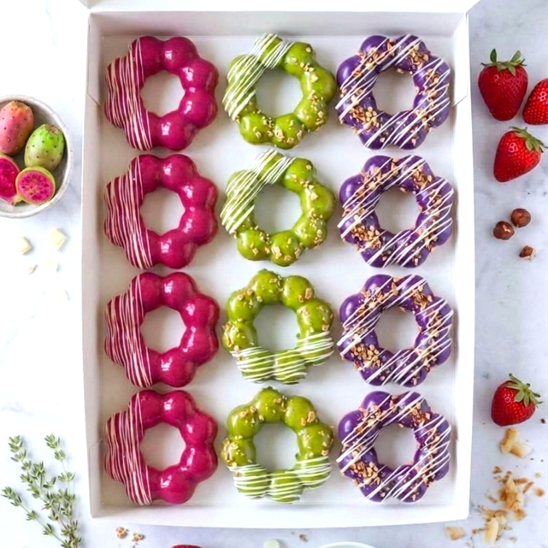 Photo of Assorted Dozen — Matcha, Prickly Pear & Ube