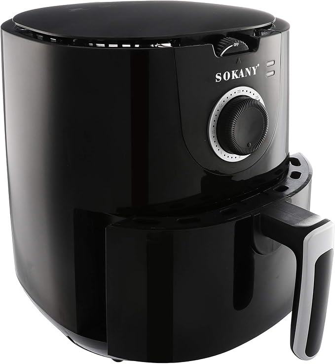 Fritadeira Elétrica Sokany AF-002, 5 Litros - Preta (Garantia Internacional) - Tensão de alimentação 220V e 50Hz .