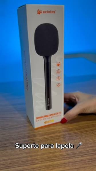 Suporte microfone lapela