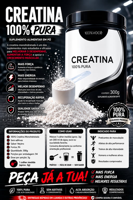 💪 CREATINA 100% PURA – 300g 💪