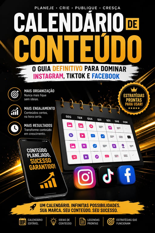 Calendario de Conteudo O Guia Definitivo para Dominar Instagram TikTok e Facebook