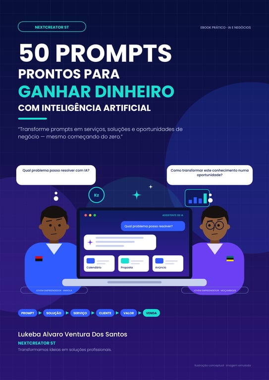 50 PROMPT PRONTOS PARA GANHAR DINHEIRO COM INTELIGÊNCIA ARTIFICIAL 