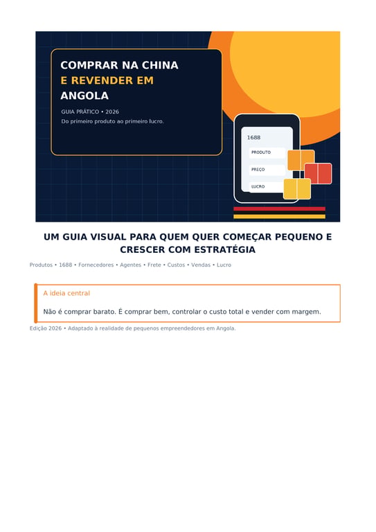 Comprar na China e revender em Angola 