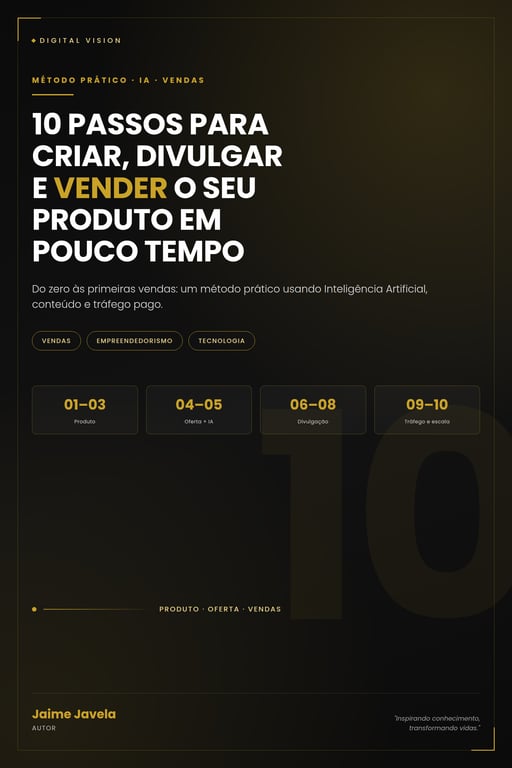 Crie e vende o seu produto em pouco tempo 