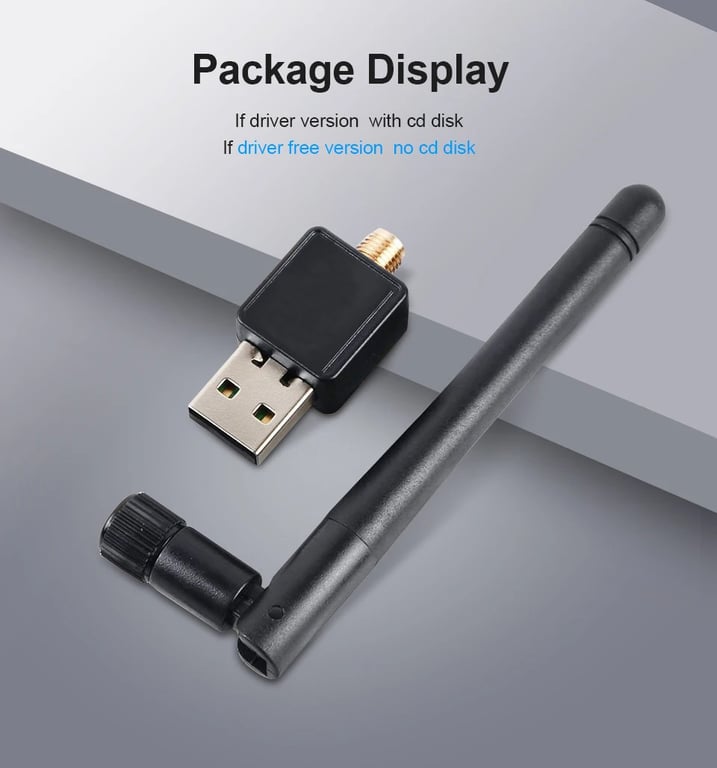Adaptador de rede WiFi USB antena 