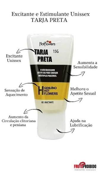 Tarja Preta Excitante Picante 15g - Hot Flowers