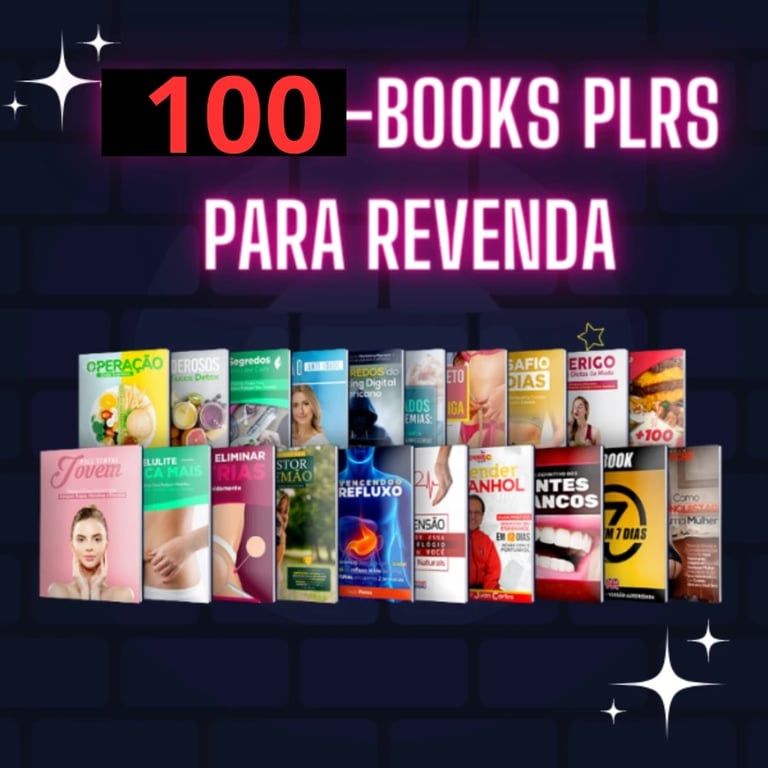 100 E-books PLR com Direito de Revenda em Português