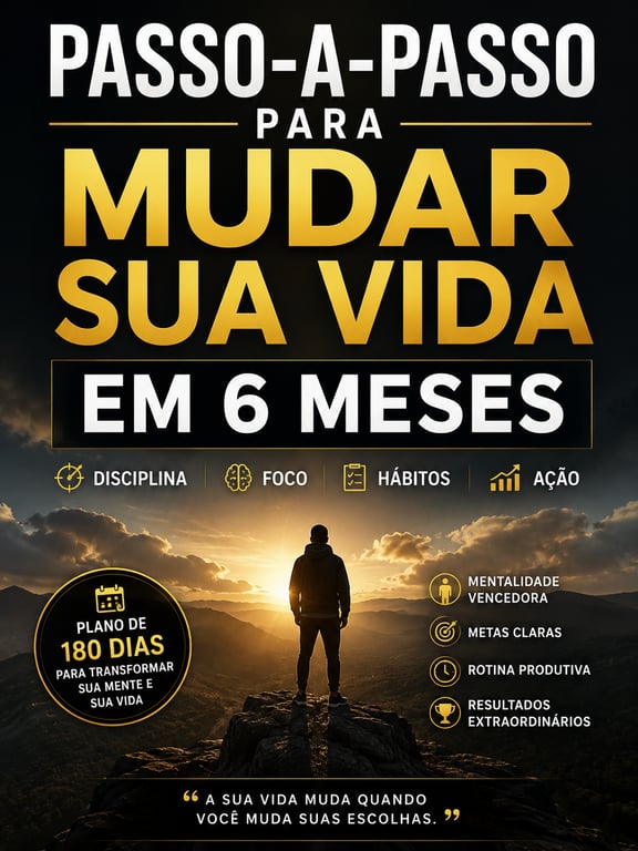 PASSO-A-PASSO PARA MUDAR SUA VIDA EM 6 MESES.