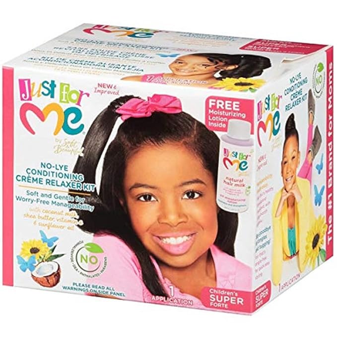 Desflizante infantil Just For Me Nolye Creme Condicionador Super Kit Relaxe