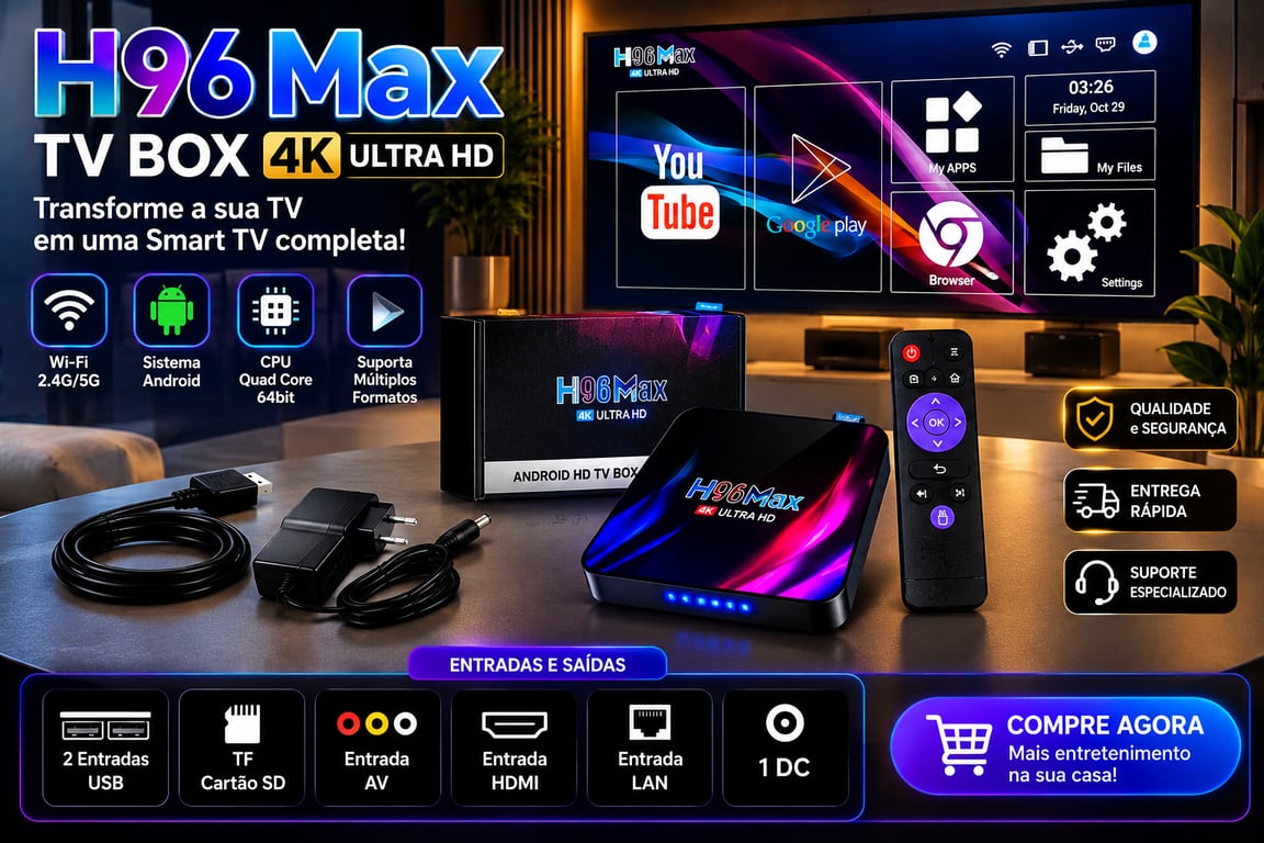 H96 Max TV Box 4K Ultra HD