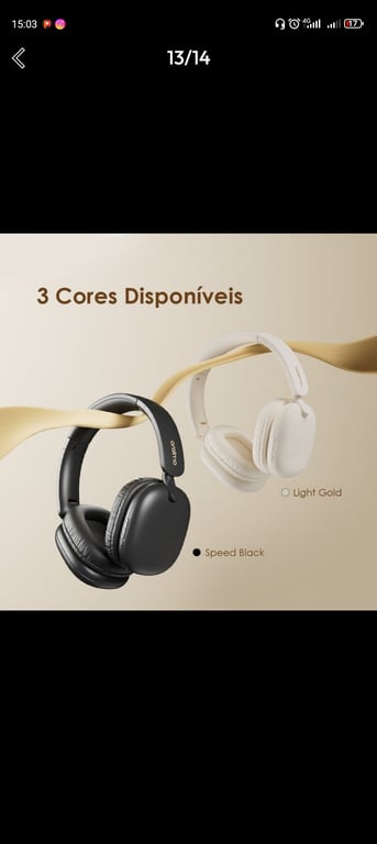 Auscultadores Sem Fios Oraimo BoomPop Lite Over-Ear com ENC