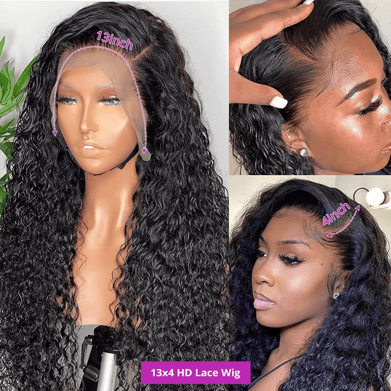 Peruca dianteira do laço da onda da água 4x4 5x5 peruca do fechamento do laço 13x4 13x6 hd do laço frontal 360 perucas encaracoladas do cabelo humano para o cabelo humano feminino 28 polegada