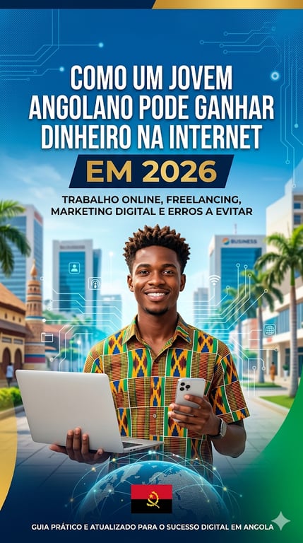 Como um Jovem Angolano Pode Ganhar Dinheiro na Internet em 2026