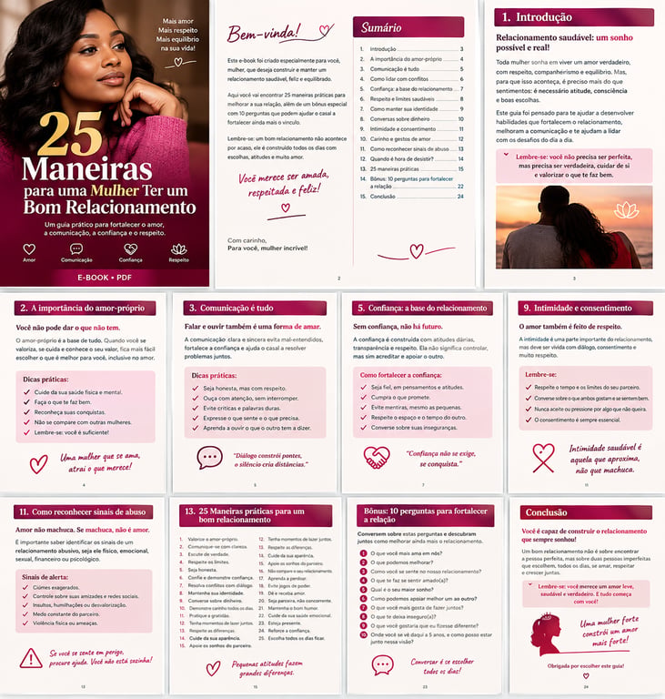 25 Maneiras para uma Mulher Ter um Relacionamento Saudável