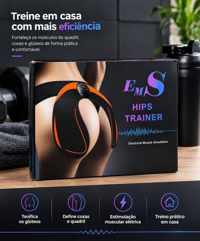 Estimulador Muscular para Glúteos, Ancas e Coxas