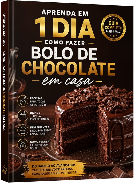 Aprenda em 1 dia como fazer bolo de chocolate 