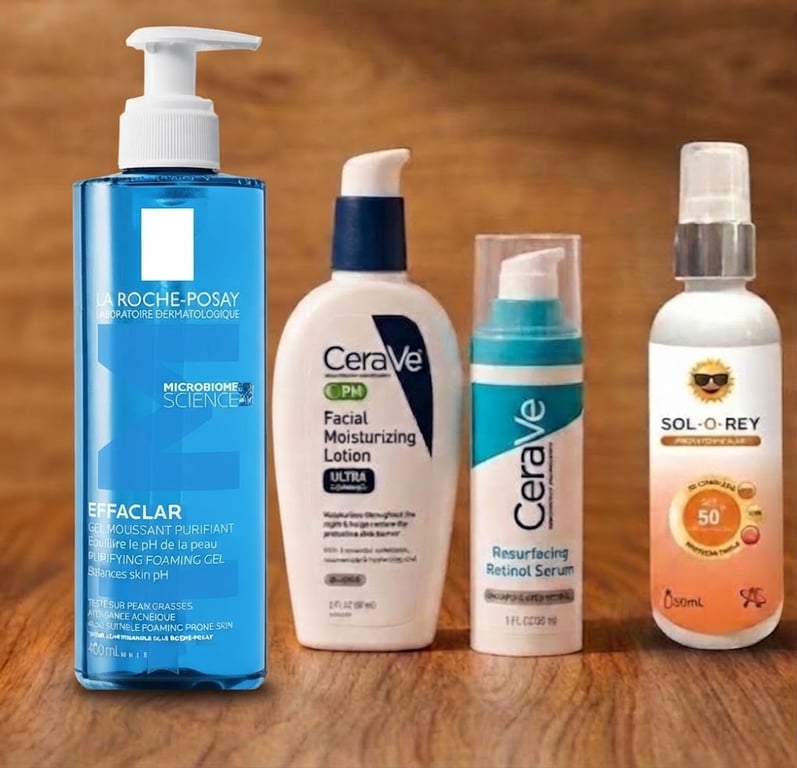 Kit para pele oleosa com tendência a Acne e Manchas 