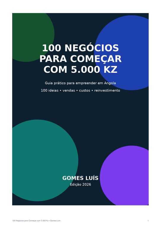 100 negócios para começar com 5000 kz