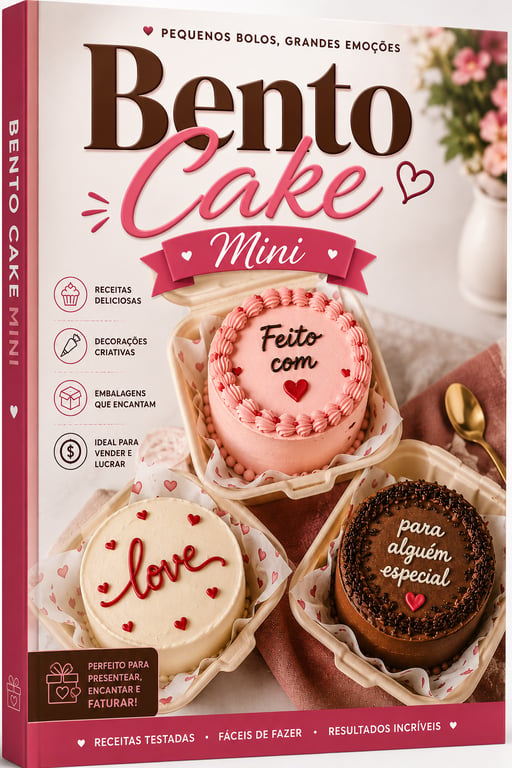 Bento Cake Mini Lucrativo – Receitas Profissionais Passo a Passo Para Vender Muito