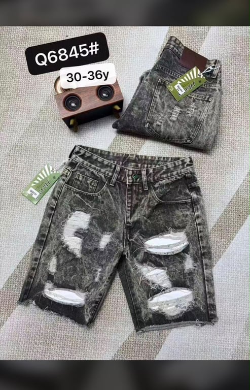 Bermuda Jeans Rasgada Masculina 