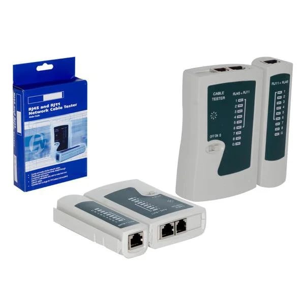 Testador de cabos de rede RJ45 e RJ11
