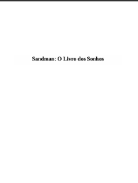 Sandman: O Livro dos Sonhos