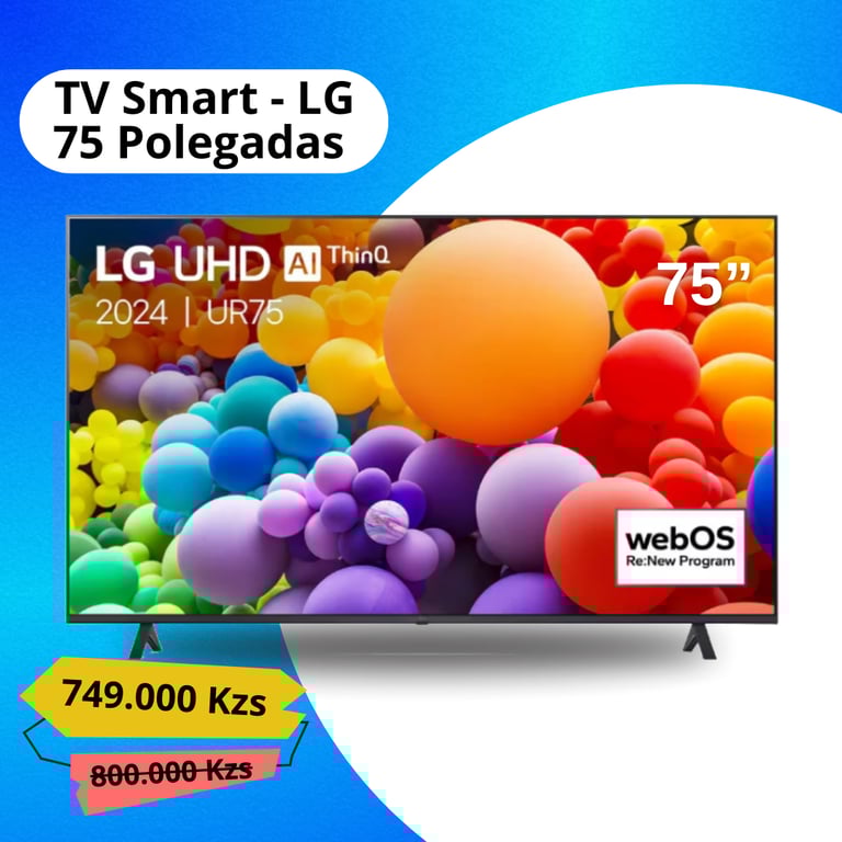 Smart TV LG de 75 polegadas