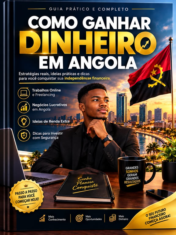 ### COMO GANHAR DINHEIRO EM ANGOLA 2026  ### O Guia Completo para Criar Renda Online e Offline, Começar do Zero e Alcançar a Independência Financeira  Estratégias práticas, ideias de negócios e métodos reais para aumentar os seus ganhos em Angola.